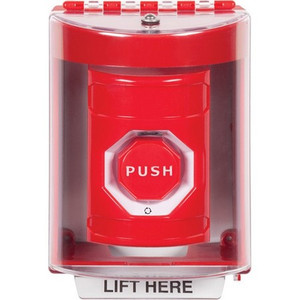 SS2079NT-EN STI Red Indoor/Outdoor Surface Turn-to-Reset (Illuminated) Stopper Station with No Text Label English