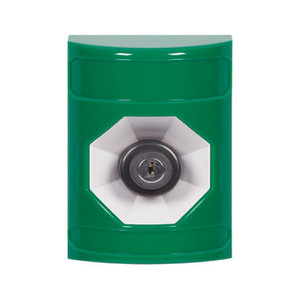 SS2103NT-EN STI Green No Cover Key-to-Activate Stopper Station with No Text Label English