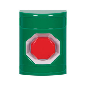 SS2105NT-EN STI Green No Cover Momentary (Illuminated) Stopper Station with No Text Label English