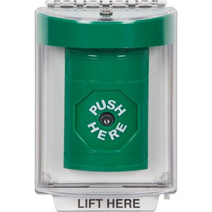 SS2130NT-EN STI Green Indoor/Outdoor Flush Key-to-Reset Stopper Station with No Text Label English