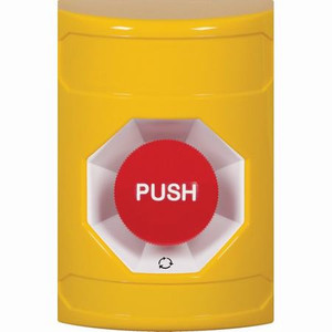 SS2201NT-EN STI Yellow No Cover Turn-to-Reset Stopper Station with No Text Label English