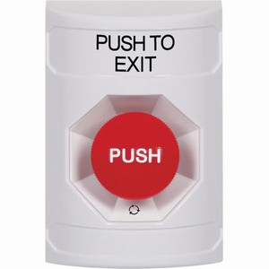 SS2301PX-EN STI White No Cover Turn-to-Reset Stopper Station with PUSH TO EXIT Label English