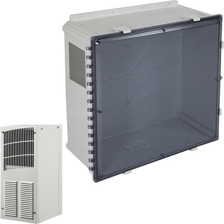 EP242410-T1 STI Polycarbonate Enclosure with Air Conditioner 24 x 24 x 10 Tinted