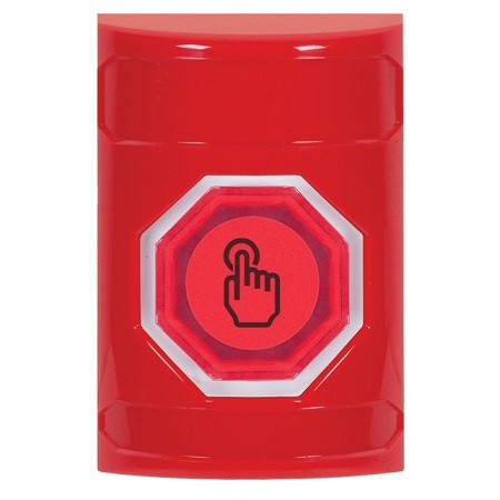 SS2007NT-EN STI Red No Cover Weather Resistant Momentary (Illuminated) with Red Lens Stopper Station with No Text Label English