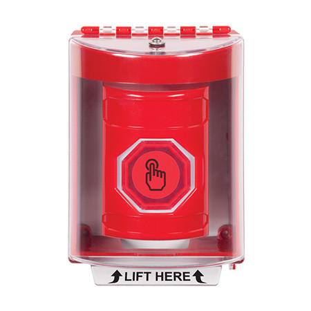 SS2086NT-EN STI Red Indoor/Outdoor Surface w/ Horn Momentary (Illuminated) with Red Lens Stopper Station with No Text Label English