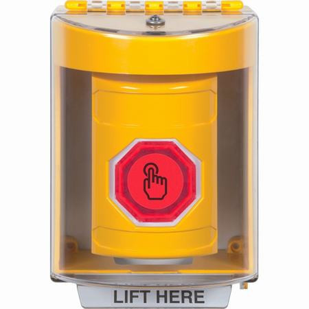 SS2276NT-EN STI Yellow Indoor/Outdoor Surface Momentary (Illuminated) with Red Lens Stopper Station with No Text Label English