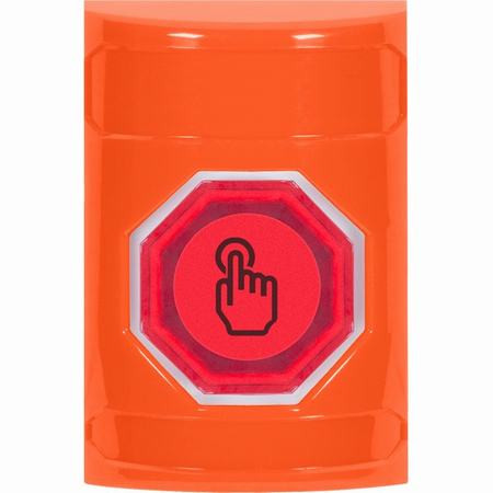 SS2507NT-EN STI Orange No Cover Weather Resistant Momentary (Illuminated) with Orange Lens Stopper Station with No Text Label English