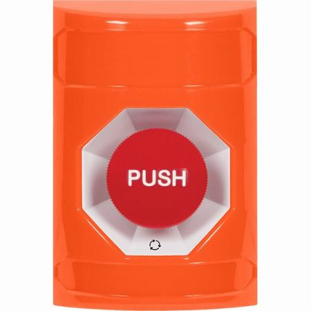 SS2501NT-EN STI Orange No Cover Turn-to-Reset Stopper Station with No Text Label English