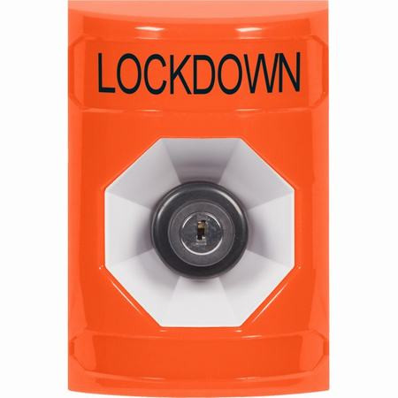 SS2503LD-EN STI Orange No Cover Key-to-Activate Stopper Station with LOCKDOWN Label English