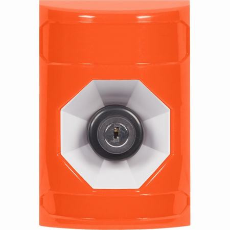 SS2503NT-EN STI Orange No Cover Key-to-Activate Stopper Station with No Text Label English