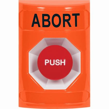 SS2504AB-EN STI Orange No Cover Momentary Stopper Station with ABORT Label English