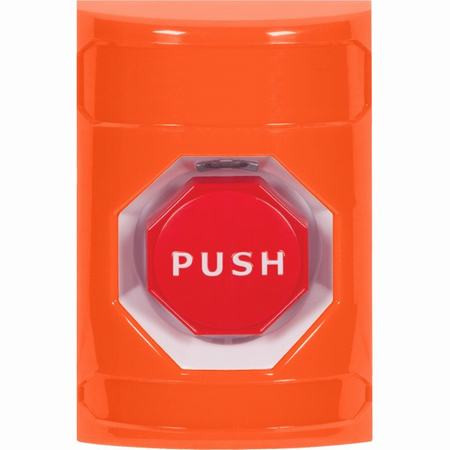 SS2508NT-EN STI Orange No Cover Pneumatic (Illuminated) Stopper Station with No Text Label English