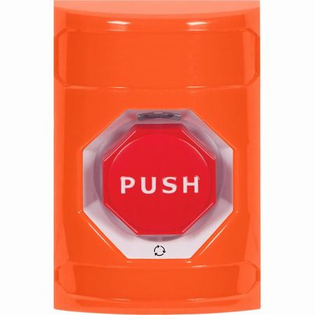 SS2509NT-EN STI Orange No Cover Turn-to-Reset (Illuminated) Stopper Station with No Text Label English