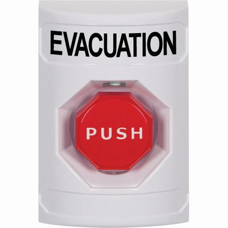 SS2308EV-EN STI White No Cover Pneumatic (Illuminated) Stopper Station with EVACUATION Label English