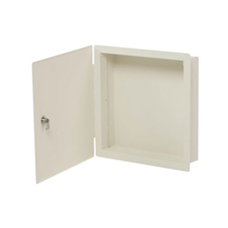 BW-314 Mier NEMA Type 1 Indoor 14.375" W x 14.375" H x 3.5" D Flush Mount Cabinet - Yoke-White