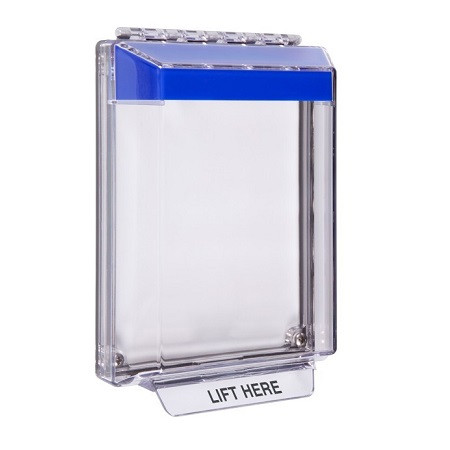 STI-14020NB STI Universal Stopper Low Profile Cover Flush Mount and Hood with Horn - No Label - Blue