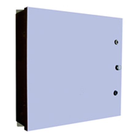 BW-1248BPSS Mier NEMA Type 4X Outdoor 24" W x 24 "H x 8 "D Stainless Steel Electrical Enclosure - Gray w/ Internal Removable 22" W x 22" H Back Panel - Solid Door