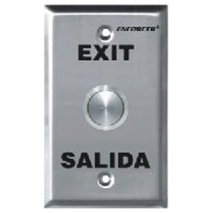SD-7204SGEX1Q Seco-Larm Vandal-Resistant Stainless-Steel Single-Gang Request-To-Exit Plate