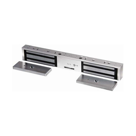 E-941DA-1K2P Seco-Larm 1200 lb. (545 kg) Double Door Electromagnetic Lock w/ Bond Sensor