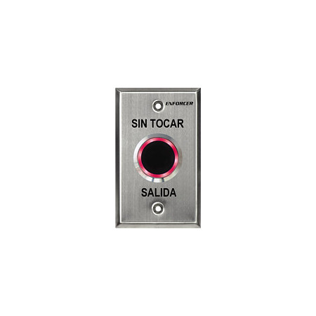 SD-9263-KS1Q Seco-Larm "No Touch" Single-Gang Outdoor Request-To-Exit Plate w/ Timer - Spanish