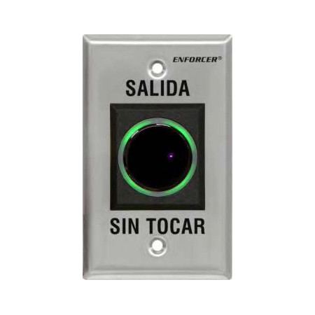 SD-927PKC-NSQ Seco-Larm "No Touch" Single-Gang Indoor Request-To-Exit Plate - Spanish
