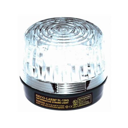 SL-126Q/C Seco-Larm Clear Strobe Light 6-12VDC
