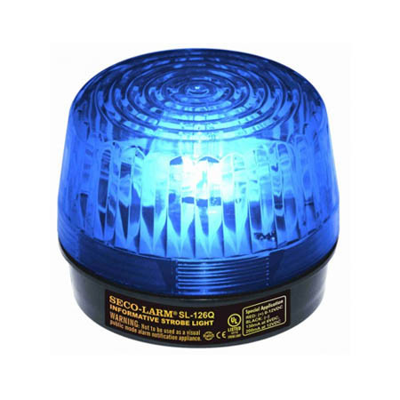SL-126-A24Q/B Seco-Larm Blue Strobe Light 6-24VDC