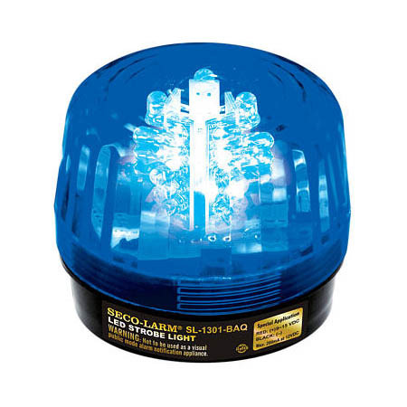 SL-1301-BAQ/B Seco-Larm Blue LED Strobe Light w/ 5 LED Strips 9-24VAC/VDC