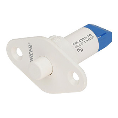 SM-4301-TQ-W Seco-Larm Plunger-Type Recessed-Mount N.C Magnetic Contact with Quick-Connect Terminals