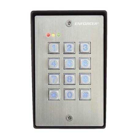 SK-1123-SDQ Seco-Larm Weather-Resistant Rugged Illuminated Stand-Alone Keypad
