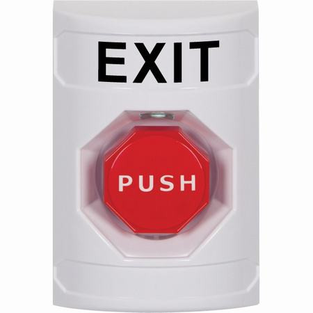 SS2302XT-EN STI White No Cover Key-to-Reset (Illuminated) Stopper Station with EXIT Label English