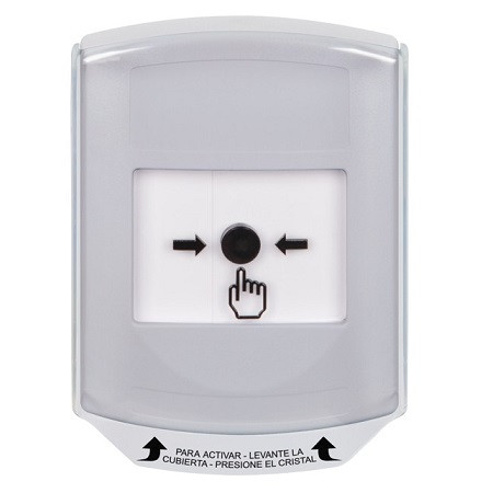 GLR321NT-ES STI White Indoor Only Shield Key-to-Reset Push Button with No Text Label Spanish