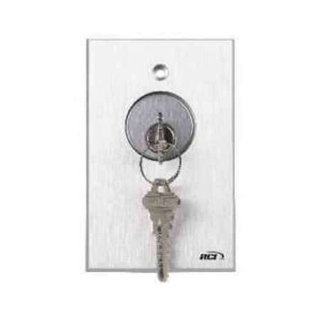 960-DMO x 40 Dormakaba Rutherford Controls Momentary Action Double Pole Double Throw (DPDT) Tamper-Resistant Key Switch Brushed Anodized Dark Bronze Faceplate