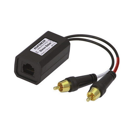 MAE-P317-01Q Seco-Larm Analog Stereo Balun with 2 RCA Plugs