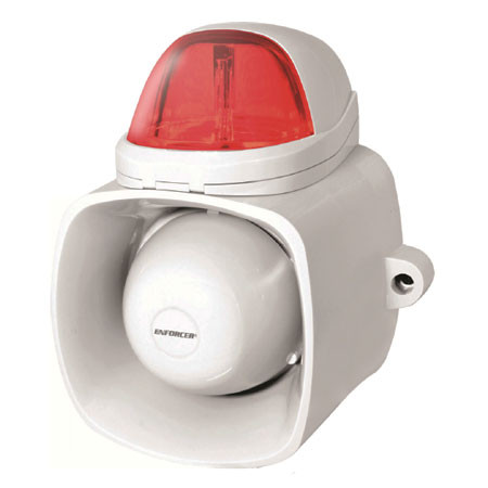 SH-816S-SQ/R Seco-Larm Indoor/Outdoor Self-Contained Siren/Strobe 9-15VDC - Red