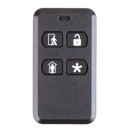 2GIG-KEY2E-345 2GIG Encrypted 4-Button Key Ring Remote for EDGE and GC2e/GC3e Panels Only