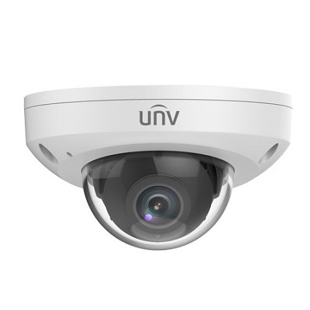 IPC314SB-ADF28K-I0 Uniview 2.8mm 30FPS @ 4MP LightHunter Indoor/Outdoor IR Day/Night WDR Dome IP Security Camera 12VDC/PoE