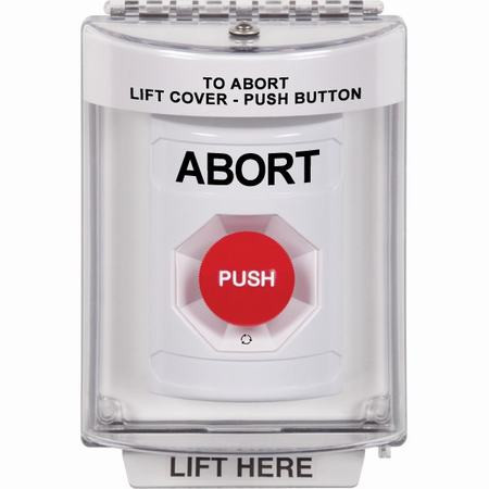 SS2341AB-EN STI White Indoor/Outdoor Flush w/ Horn Turn-to-Reset Stopper Station with ABORT Label English
