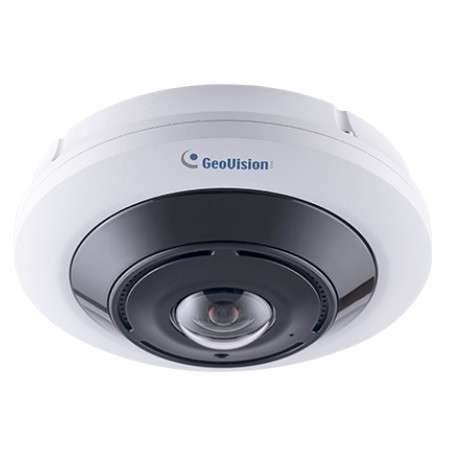 GV-RFER12700 Geovision 1.6mm 15FPS @ 12MP Outdoor IR Day/Night WDR Fisheye IP Security Camera 12VDC/PoE