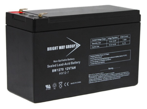 BW1270/F1 BWG Rechargeable SLA Battery 12Volts/7Ah - F1 Terminals
