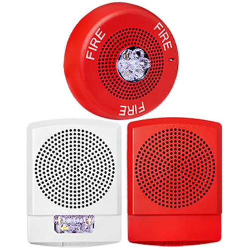 4871021 Potter PE-SPSTWC High Fidelity Speaker Strobe LED Ceiling Fire Clear Lens 25/70V Indoor - White