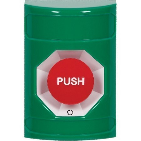 SS2101NT-EN STI Green No Cover Turn-to-Reset Stopper Station with No Text Label English