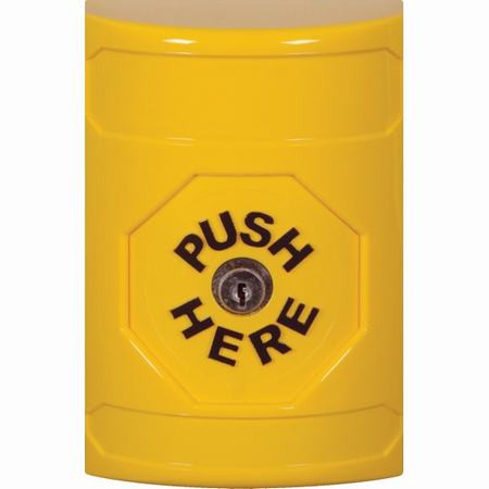 SS2200NT-EN STI Yellow No Cover Key-to-Reset Stopper Station with No Text Label English