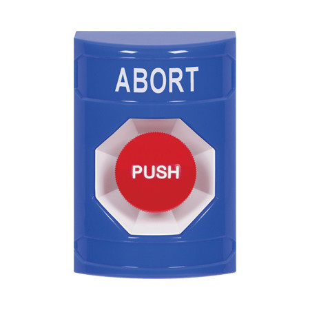 SS2404AB-EN STI Blue No Cover Momentary Stopper Station with ABORT Label English