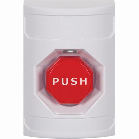 SS2302NT-EN STI White No Cover Key-to-Reset (Illuminated) Stopper Station with No Text Label English