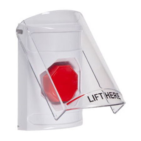 SS2325NT-EN STI White Indoor Only Flush or Surface Momentary (Illuminated) Stopper Station with No Text Label English