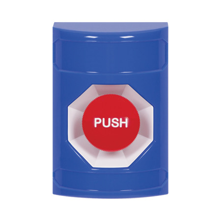 SS2404NT-EN STI Blue No Cover Momentary Stopper Station with No Text Label English