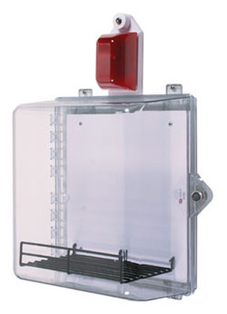 STI-7534 STI Protective Cabinet with Siren/Strobe Alarm, Key Lock