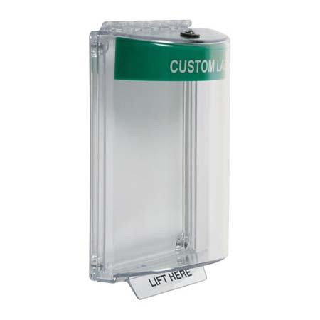 STI-13010CG STI Universal Stopper Dome Cover Flush Mount and Hood - Custom Label - Green - Non-Returnable
