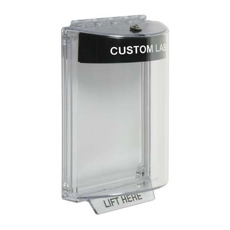 STI-13020CK STI Universal Stopper Dome Cover Flush Mount and Hood with Horn - Custom Label - Black - Non-Returnable